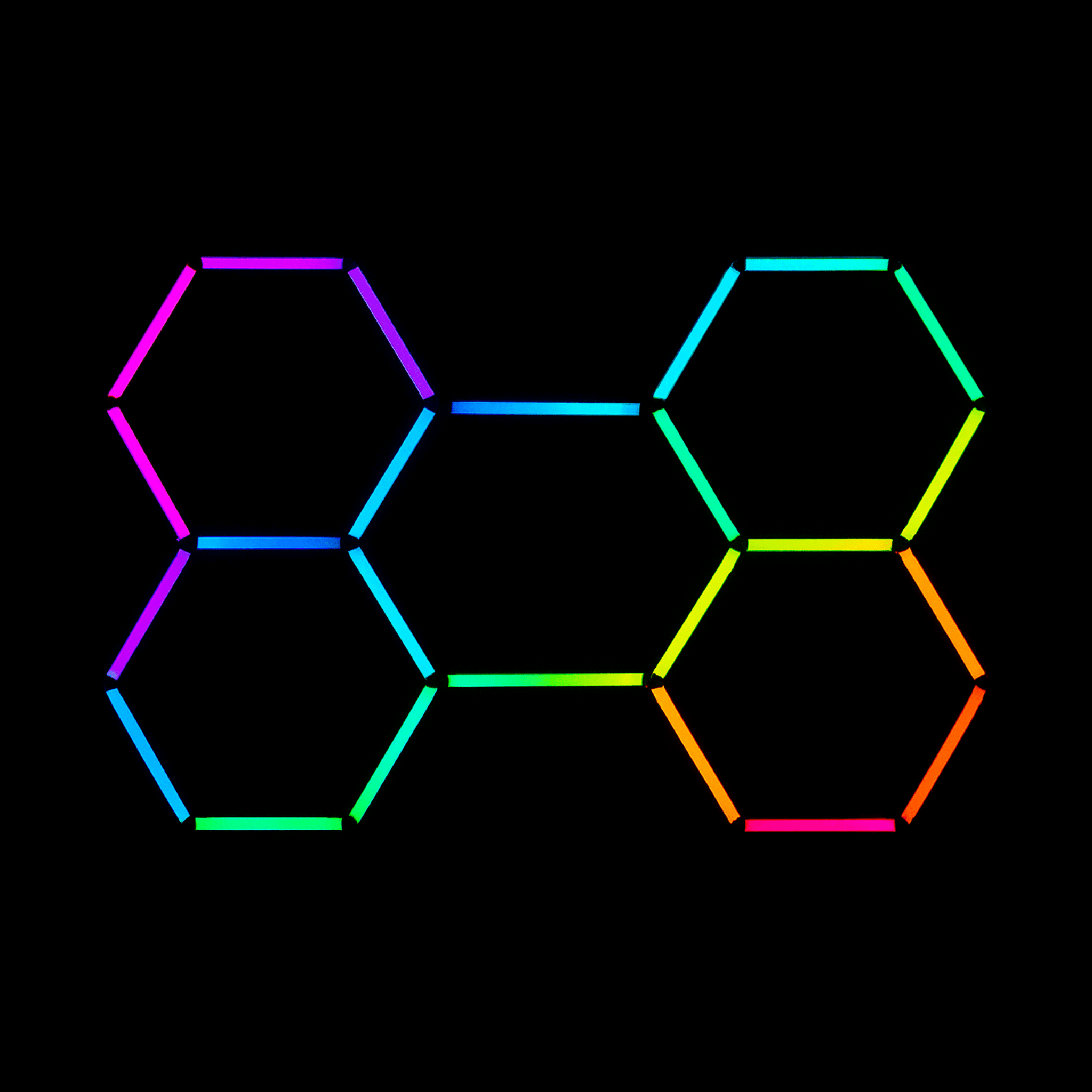 PRODUIT - LUMINAIRE - IZILIGHT- XENA-BLACK-0 Éclairage LED XENA RGB - multicolor vue de face